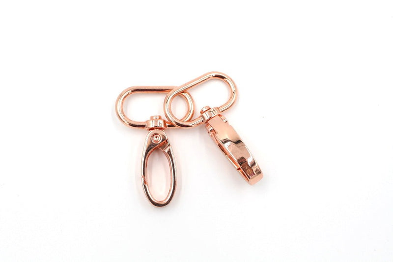 Rose Gold 1 inch (25mm) Swivel Hook- Set of 2