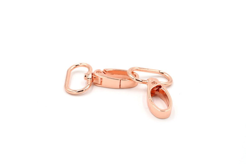 Rose Gold 1 inch (25mm) Swivel Hook- Set of 2