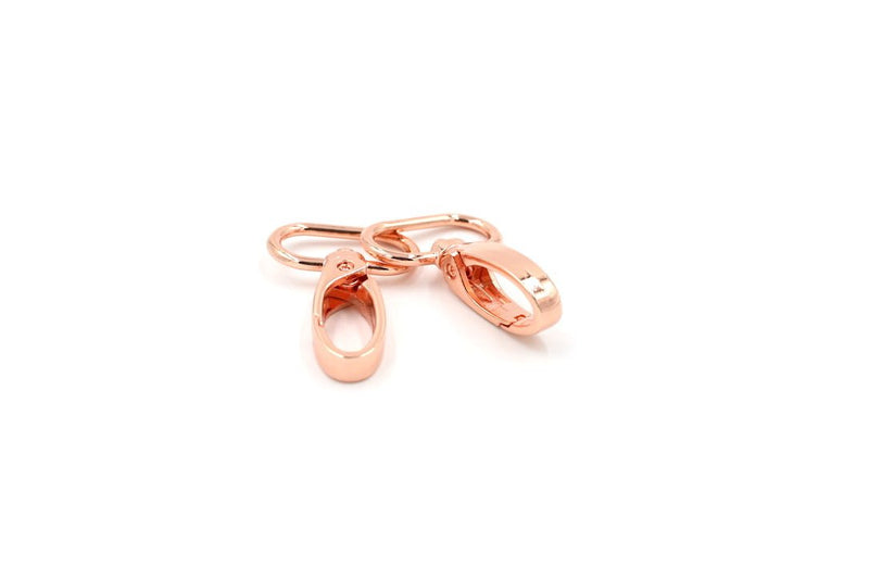 Rose Gold 1 inch (25mm) Swivel Hook- Set of 2