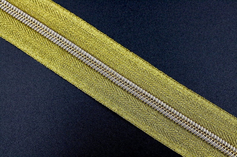 Gold Metallic- #5 Gold Nylon Coil Zipper Tape