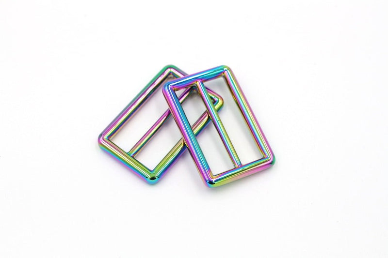 Rainbow 1 1/2 inch (38mm) Flat Slider- Set of 2