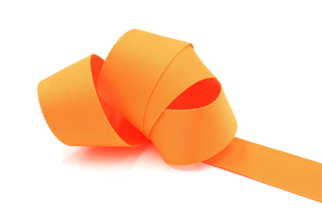 Orange 1.5 inch (38mm) width Nylon Webbing- by the yard
