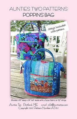 Aunties Two- Poppins Bag Pattern with 2 Stays