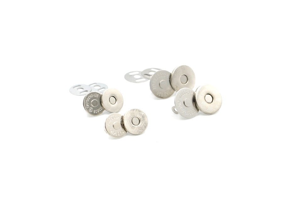 Silver Magnetic Snaps/Closures for Handbags & Wallets - Set of 2!
