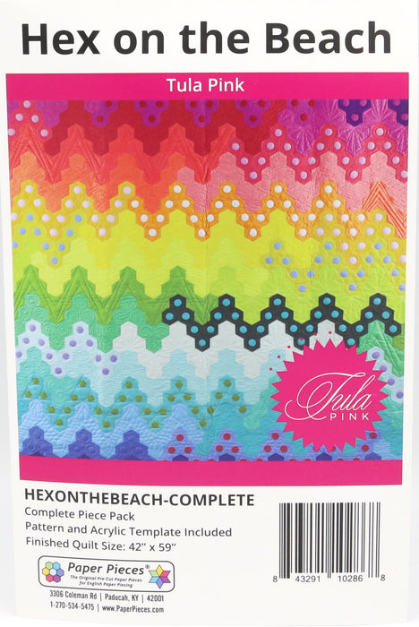 Hex on the Beach Complete Quilt Pattern Set with Paper Piece Pack