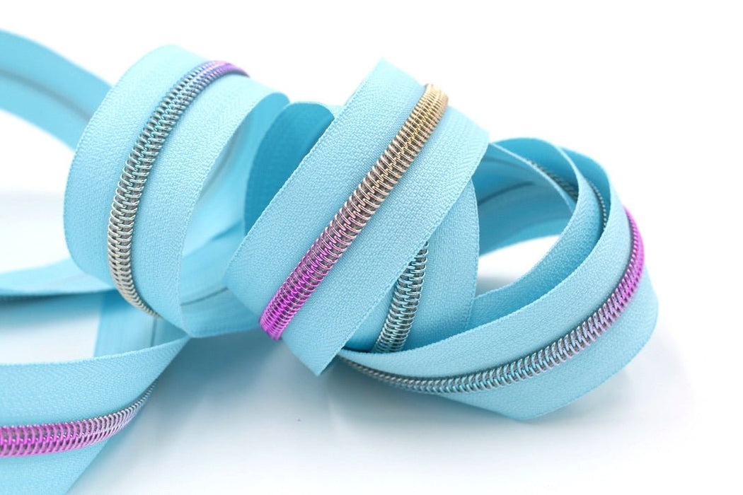 Light Turquoise- #5 Rainbow Nylon Coil Zipper Tape