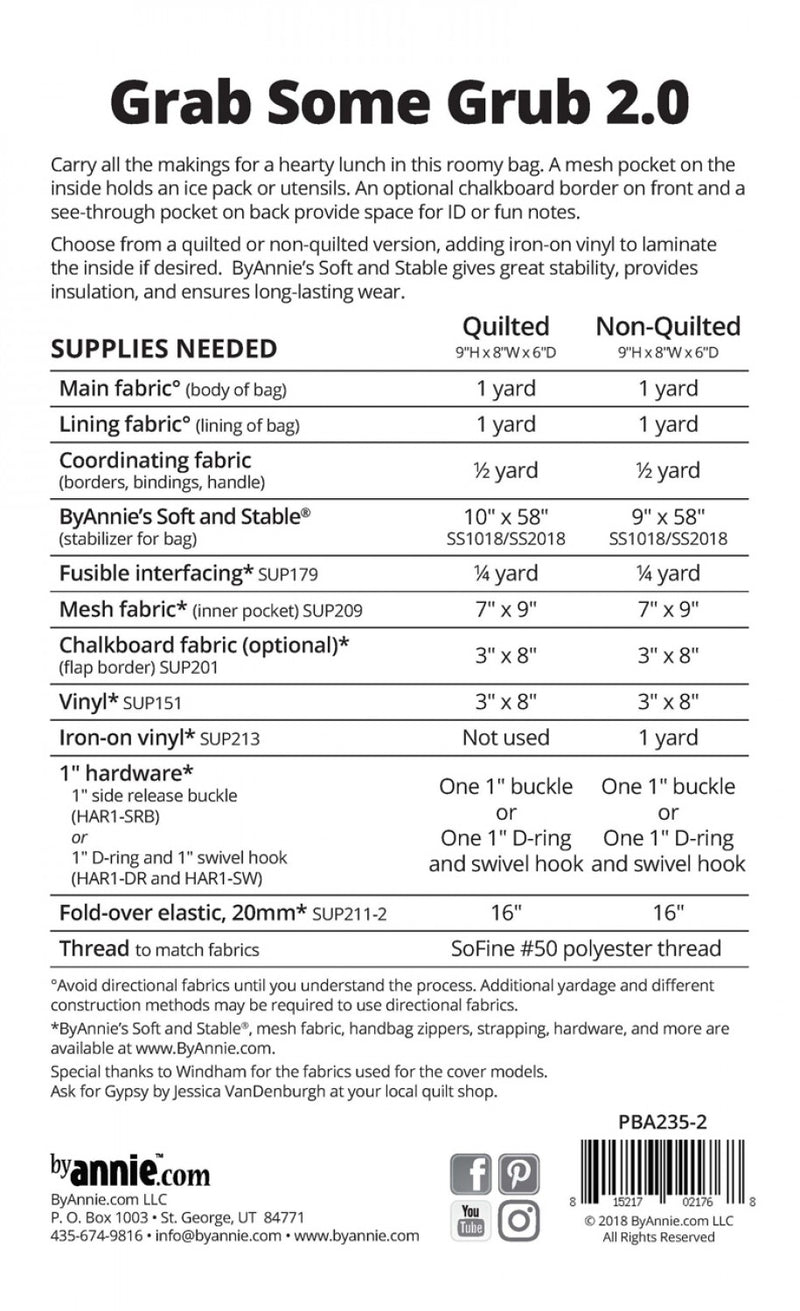 By Annie- Grab Some Grub 2.0 Pattern