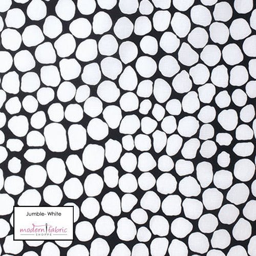 Kaffe Fassett Collective Fabric- Brandon Mably- Jumble PWBM053.WHITE- Half Yard