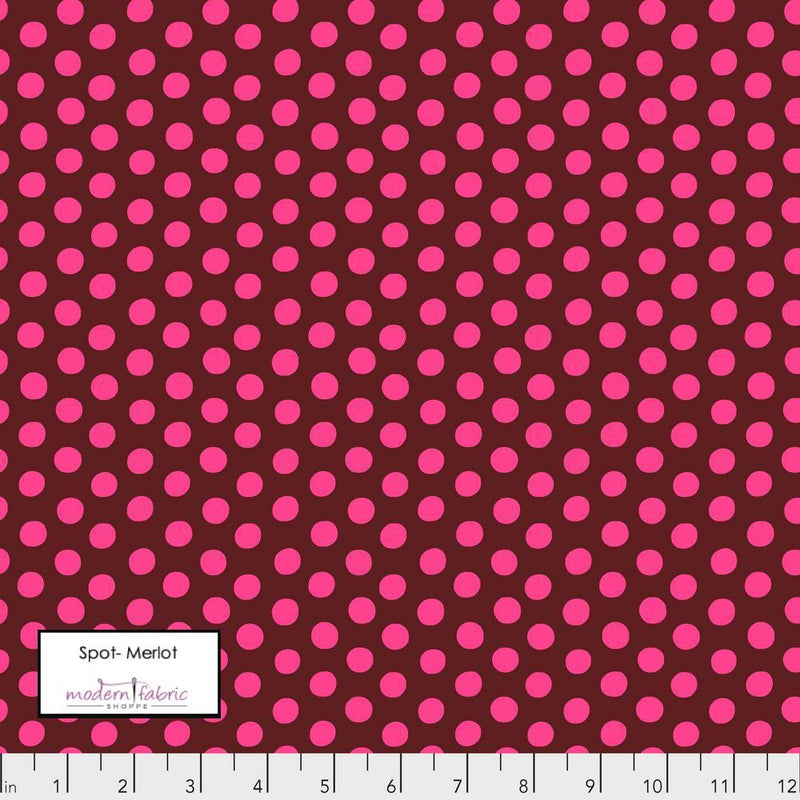 Kaffe Fassett Collective- Spot PWGP070.MERLOT- Half Yard