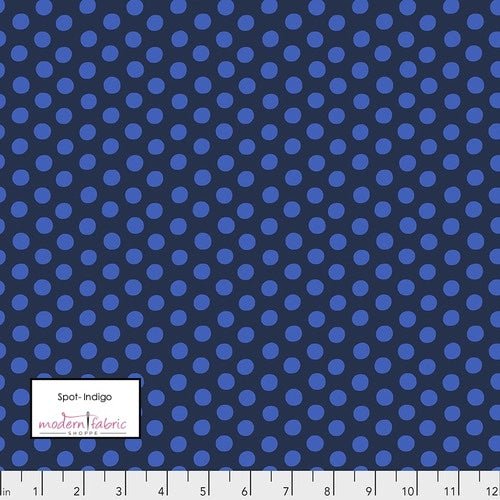 Kaffe Fassett Collective- Spot PWGP070.INDIGO- Half Yard