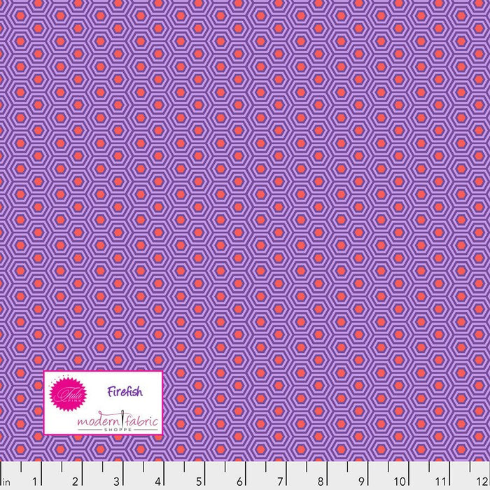 Tula Pink- True Colors Hexy- PWTP150.FIREFISH- Half Yard