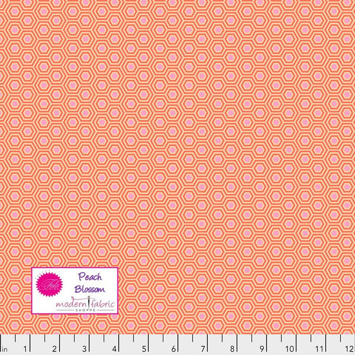 Tula Pink- True Colors Hexy- PWTP150.PEACHBLOSSOM- Half Yard