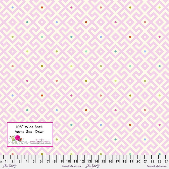 Tula Pink 108" Wide Back- Moon Garden- Mama Geo QBTP010.DAWN- Half Yard