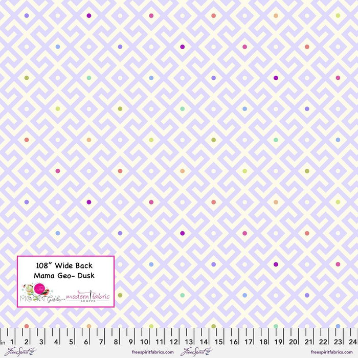 Tula Pink 108" Wide Back- Moon Garden- Mama Geo QBTP010.DUSK- Half Yard