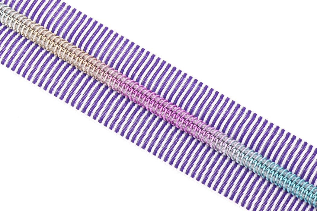 Purple Zebra Stripes- #5 Rainbow Nylon Coil Zipper Tape