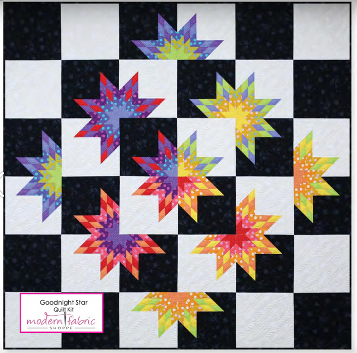 IN STOCK Goodnight Star Quilt Kit featuring Tula Pink- Foundation Paper Piecing