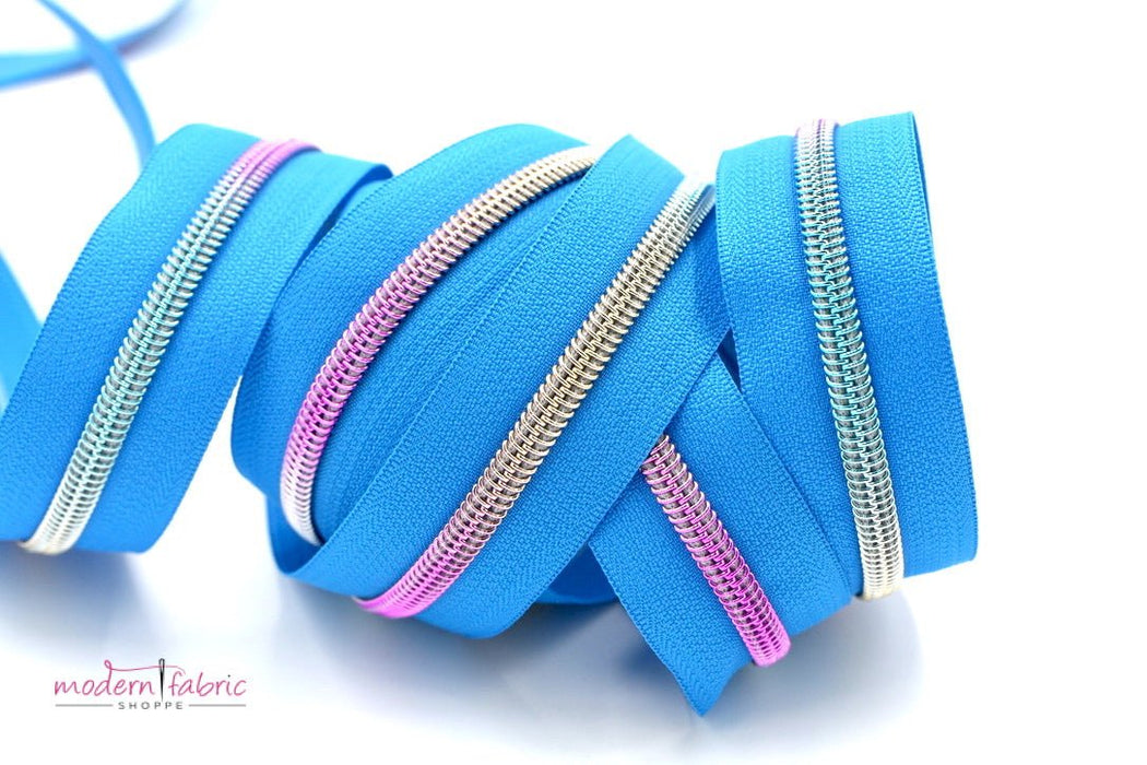 Turquoise- #5 Rainbow Nylon Coil Zipper Tape