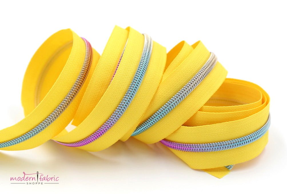 Yellow- #5 Rainbow Nylon Coil Zipper Tape