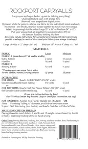 Aunties Two- Rockport Carryalls Pattern - Modern Fabric Shoppe