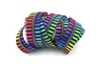 Black Rainbow Stripe- #5 Gunmetal Nylon Coil Zipper Tape - Modern Fabric Shoppe