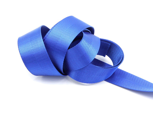 Blue Herringbone 1.5 inch (38mm) width Nylon Webbing- by the yard - Modern Fabric Shoppe
