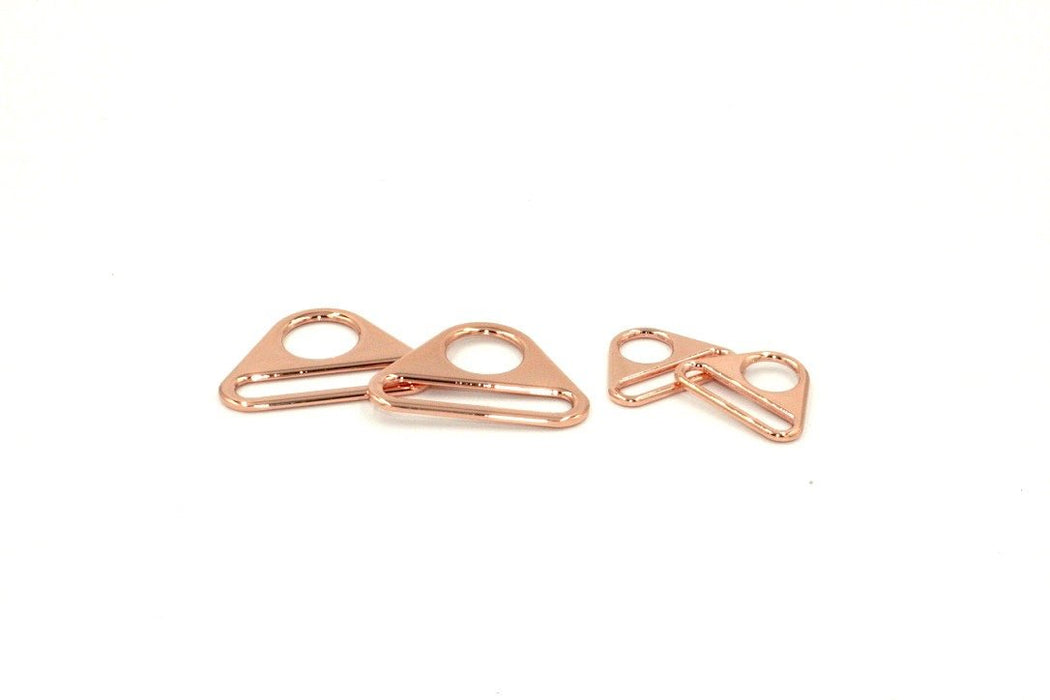 Rose Gold 1 1/2 inch (38mm) Triangle Ring- Set of 2