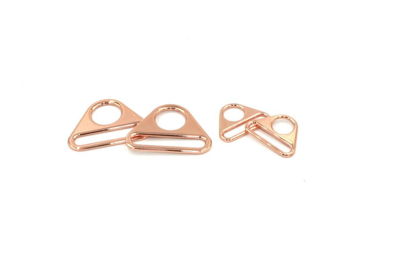 Rose Gold 1 1/2 inch (38mm) Triangle Ring- Set of 2