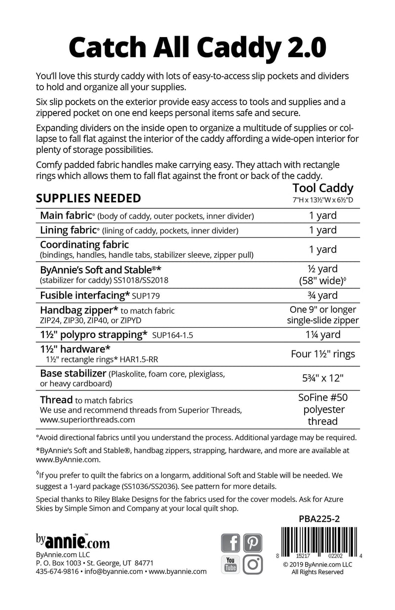 By Annie- Catch All Caddy 2.0 Pattern