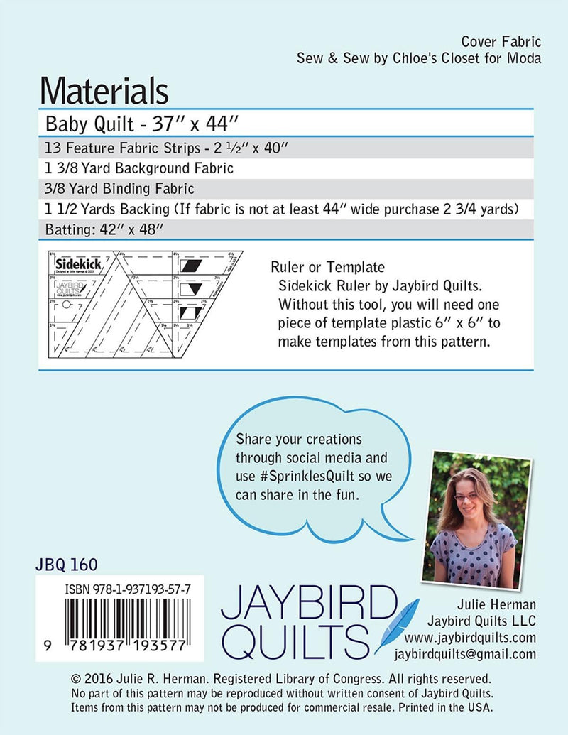 Sprinkles Quilt Pattern By Jaybirds Quilts- Baby Quilt