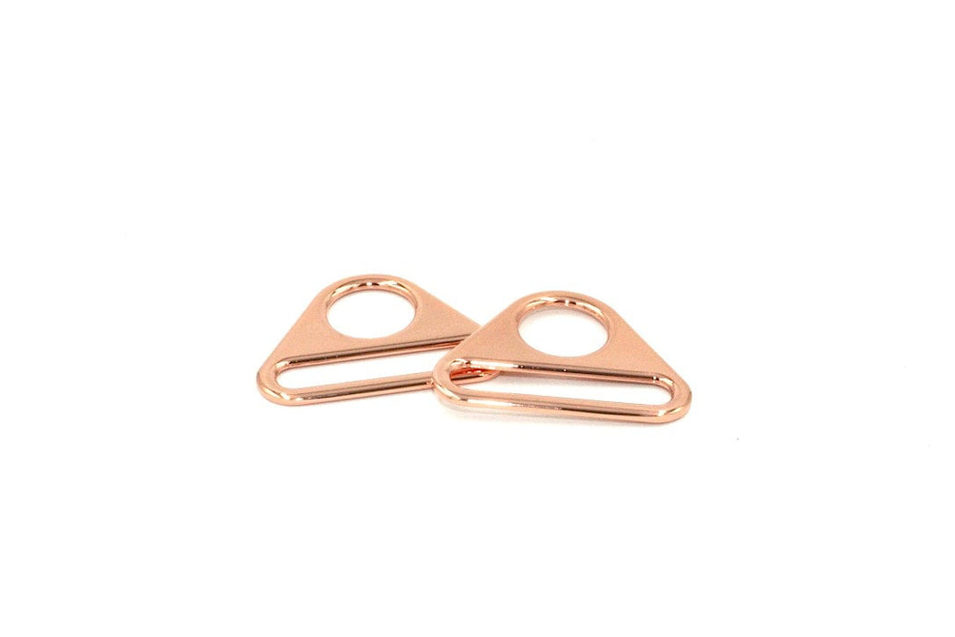 Rose Gold 1 1/2 inch (38mm) Triangle Ring- Set of 2