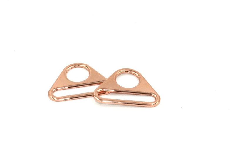 Rose Gold 1 1/2 inch (38mm) Triangle Ring- Set of 2