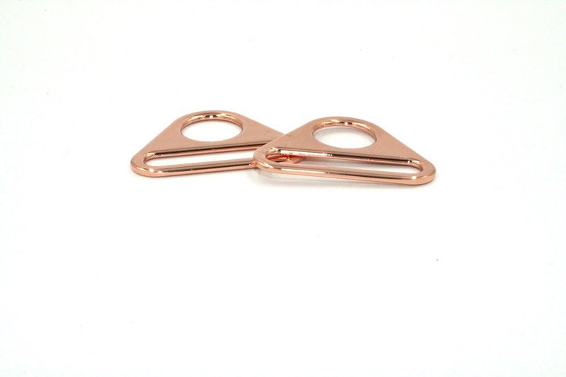 Rose Gold 1 1/2 inch (38mm) Triangle Ring- Set of 2