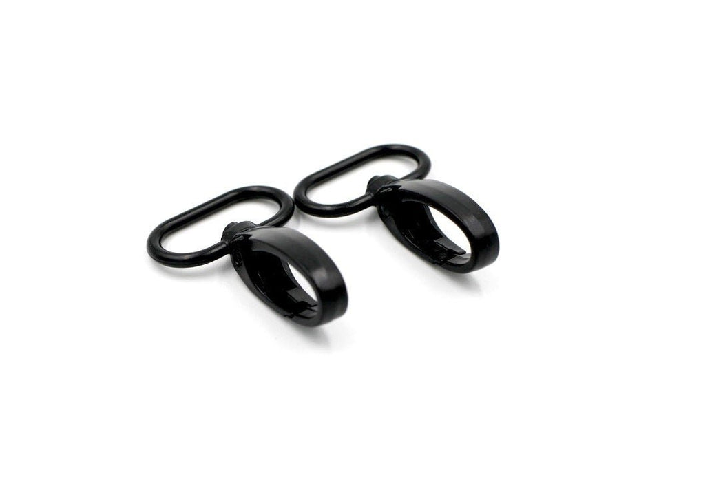 Matte Black 1 inch (25mm) Swivel Hook- Set of 2