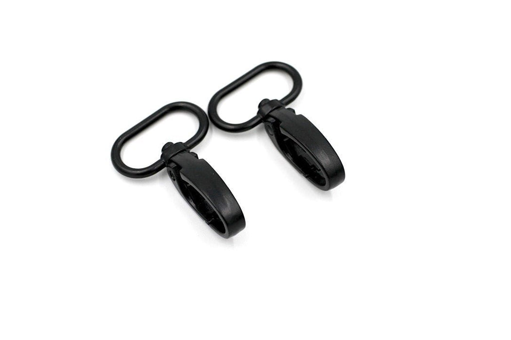 Matte Black 1 inch (25mm) Swivel Hook- Set of 2