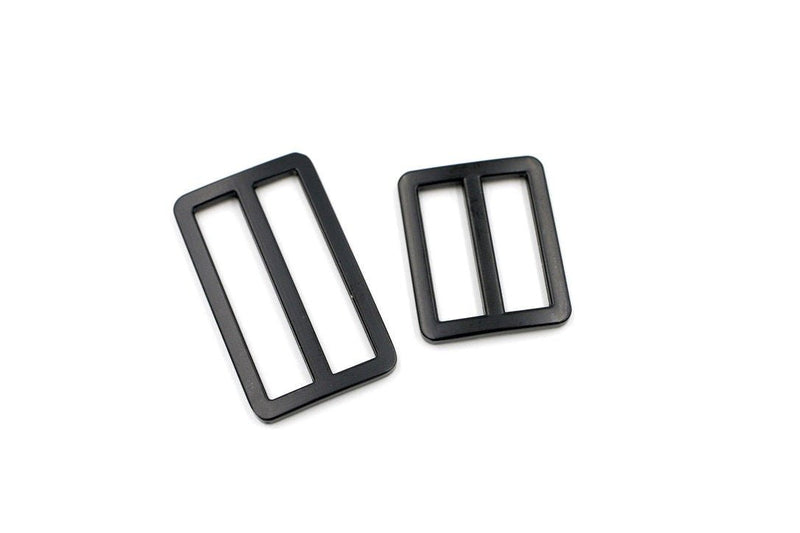 Matte Black 1 1/2 inch (38mm) Flat Slider- Set of 2