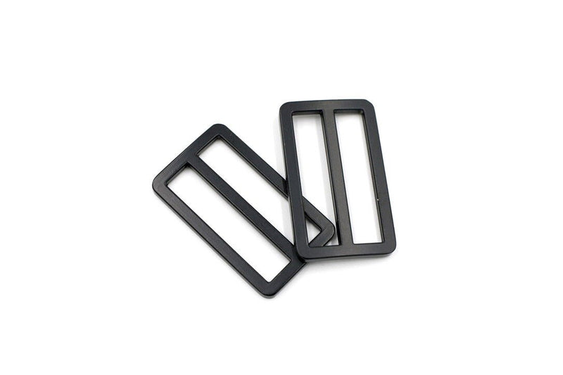 Matte Black 1 1/2 inch (38mm) Flat Slider- Set of 2