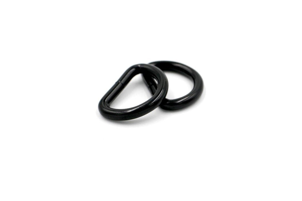 Matte Black 1 inch (25mm)  D-Ring Hardware- Set of 2