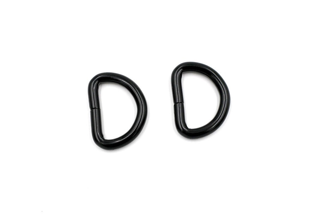 Matte Black 1 inch (25mm)  D-Ring Hardware- Set of 2