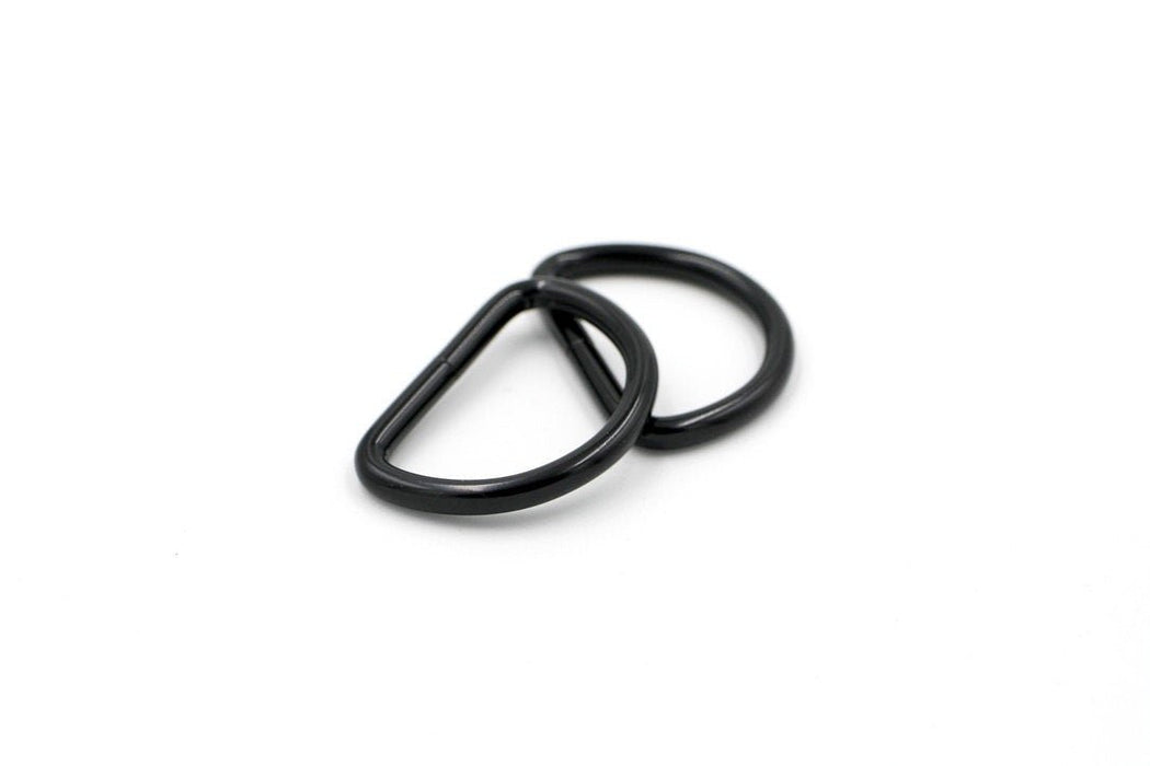Matte Black 1 1/2 inch (38mm) D-Ring Hardware- Set of 2