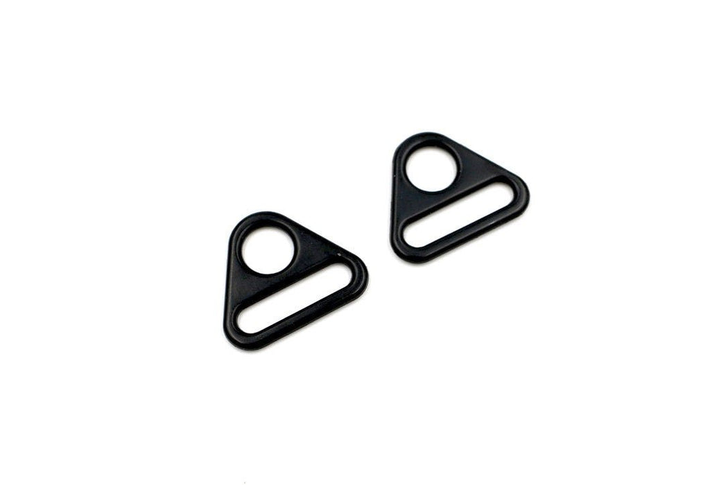 Matte Black 1 inch (25mm) Triangle Ring- Set of 2