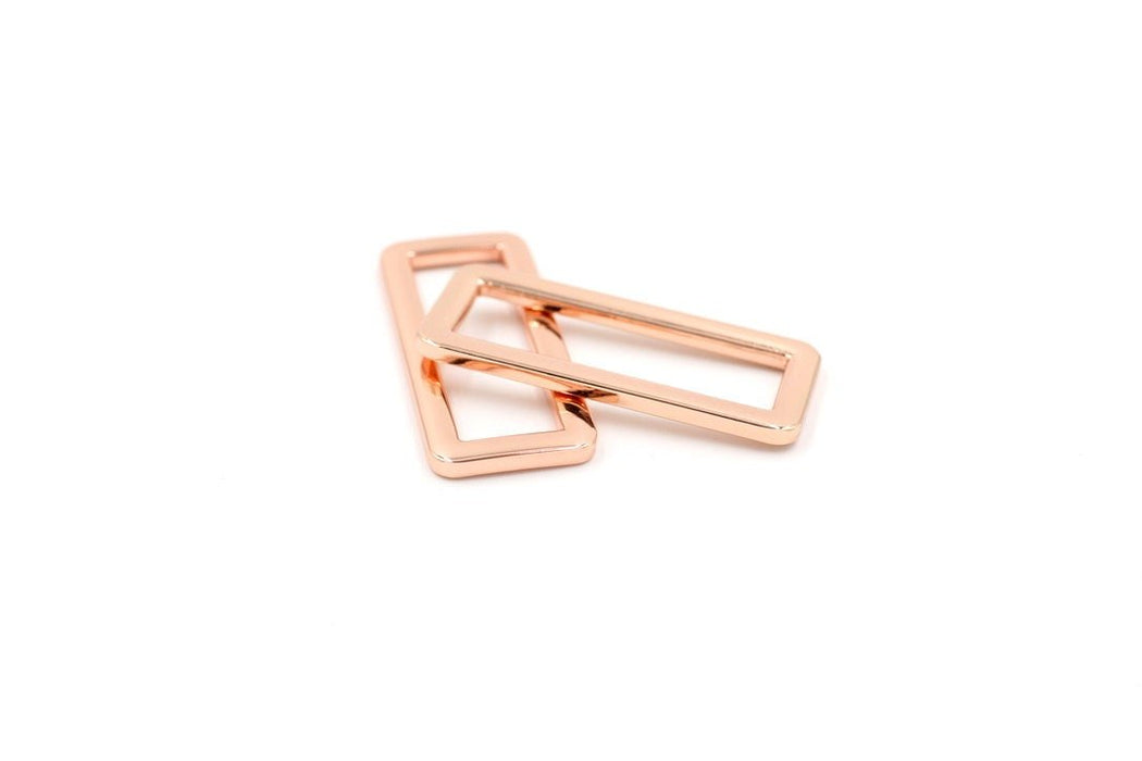 Rose Gold 1 1/2 inch (38mm) Rectangle Ring- Set of 2