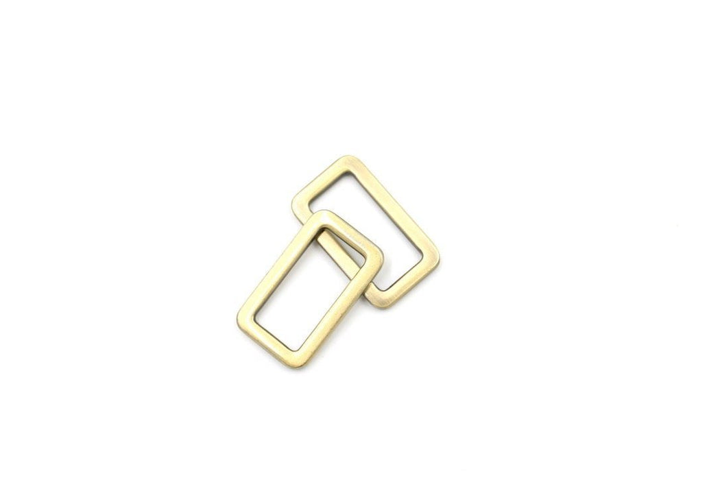 Brass 1 inch (25mm) Rectangle Ring- Set of 2