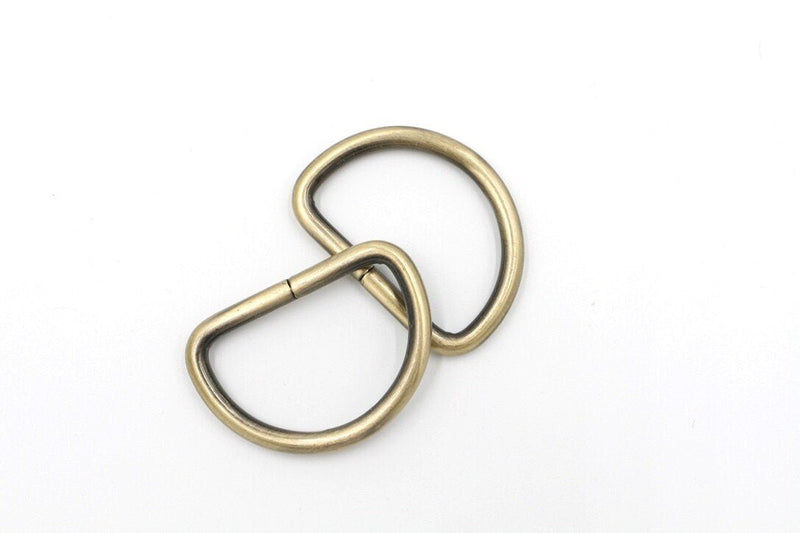 Brass 1 1/2 inch (38mm) D-Ring Hardware- Set of 2