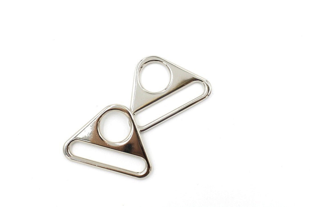 Silver 1 1/2 inch (38mm) Triangle Ring- Set of 2