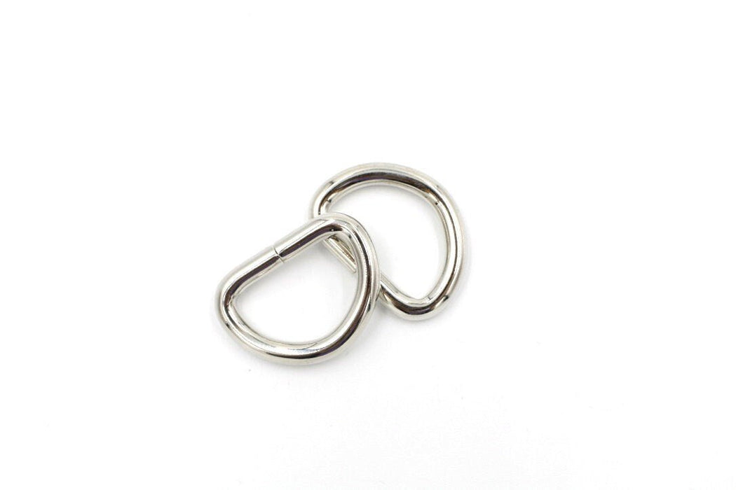 Silver 1 inch (25mm) D-Ring Hardware- Set of 2