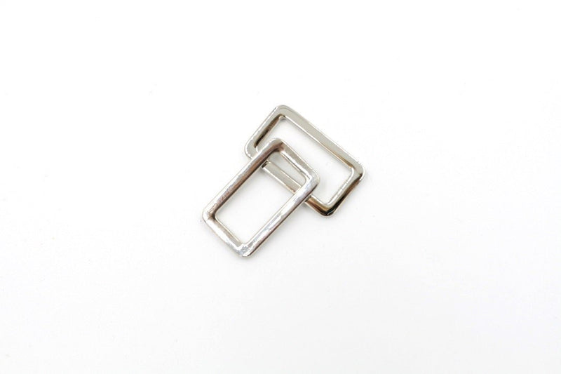 Silver 1 inch (25mm) Rectangle Ring- Set of 2