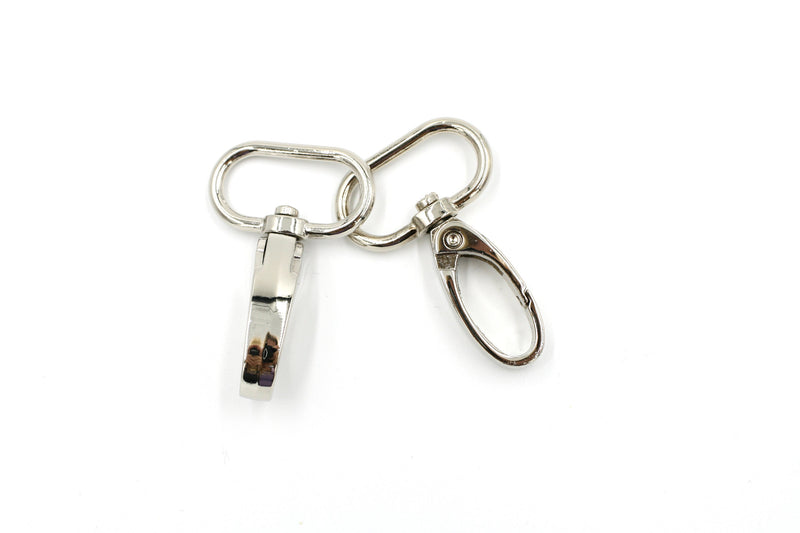 Silver 1 inch (25mm) Swivel Hook- Set of 2