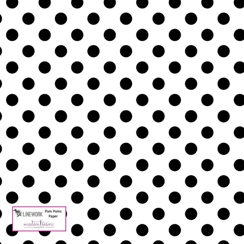 Tula Pink Lineworks- Pom Poms- PWTP118.PAPER- Half Yard
