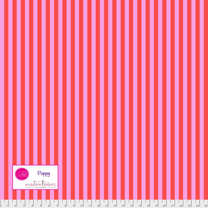 Tula Pink- True Colors Tent Stripe- PWTP069.POPPY- Half Yard