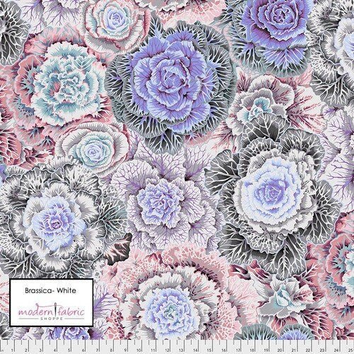Kaffe Fassett Collective- Philip Jacobs- Brassica PWPJ051.WHITE- Half Yard